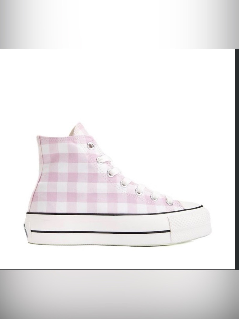 Womens Converse Chuck Taylor All Star Lift High-Top Sneaker - Pink Gingham